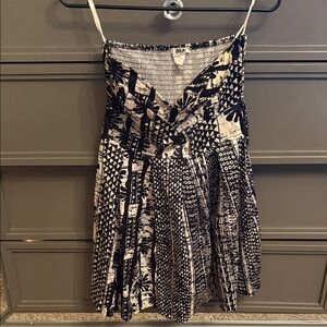 Black and White Backless Dress